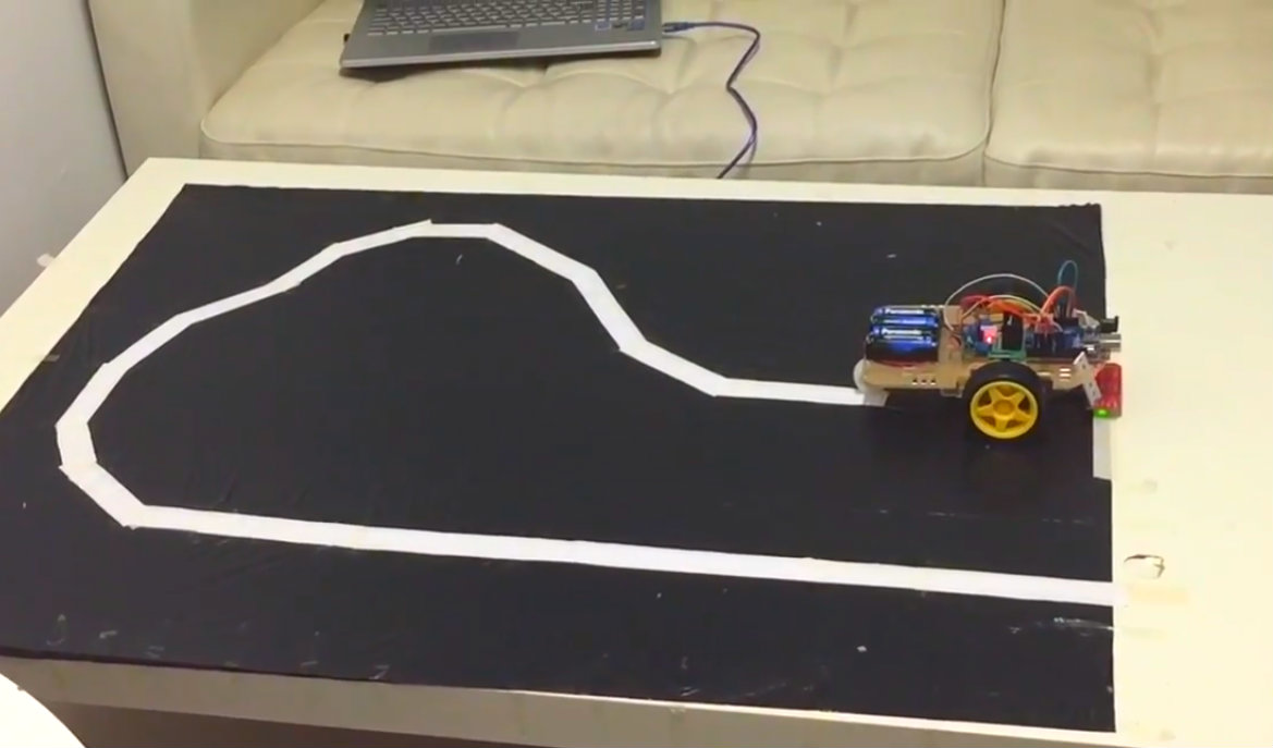 Öğrencimiz ile Çizgi İzleyen Robot Projesini Tamamladık